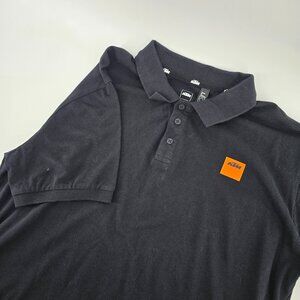 KTM Ready to Race Polo Shirt Mens Black Short Sleeve Cotton Motorcycle Size XL